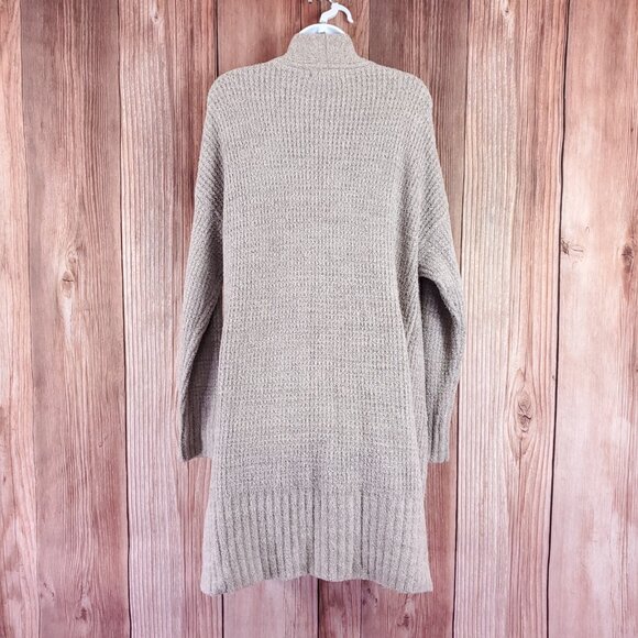 Barefoot Dreams CozyChic Lite Long Weekend Cardi Womens Large Taupe BDWCL1012 - Picture 5 of 15